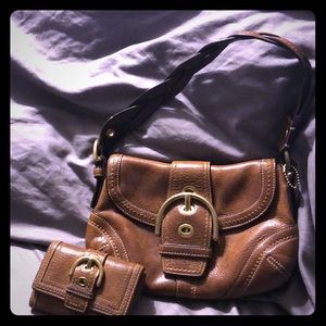 Coach leather purse and wallet bundle